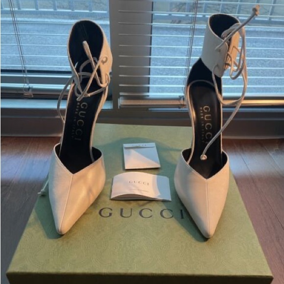 Gucci High Heel Pump with Ankle Cuff
White - Picture 2 of 5